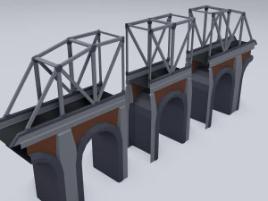 railroad bridges kit 3D Model
