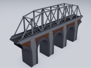 railroad bridges kit 3D-Modell