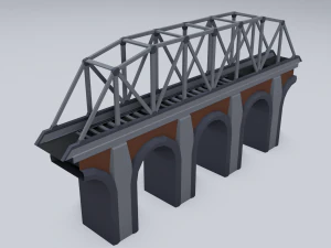 railroad bridges kit 3D Model