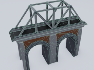railroad bridges kit 3D-Modell