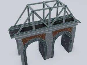 railroad bridges kit 3D Model