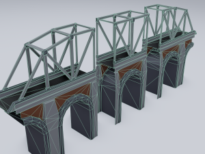 railroad bridges kit 3D-Modell