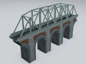 railroad bridges kit 3D-Modell