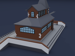 railway stations 3D Модель