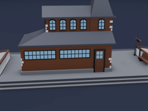 railway stations 3D Модель