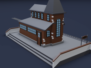 railway stations 3D Модель