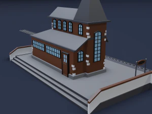 railway stations 3D Model