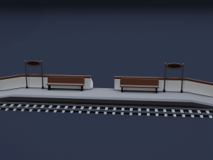railway stations 3D Модель