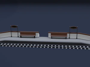 railway stations 3D Model