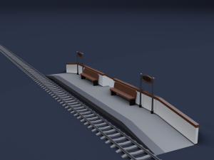 railway stations 3D Модель