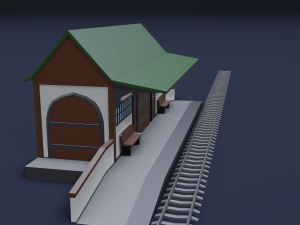railway stations 3D Модель