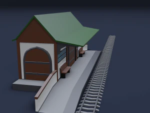 railway stations 3D Model
