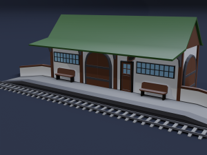 railway stations 3D Модель