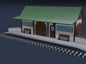 railway stations 3D Model