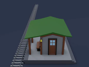 railway stations 3D Model