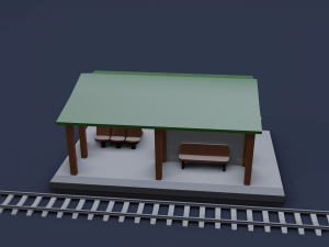 railway stations 3D Модель
