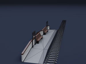 railway stations 3D Модель