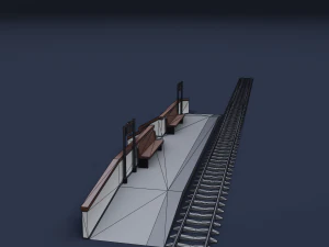 railway stations 3D Model