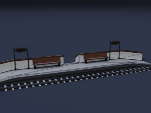 railway stations 3D Модель