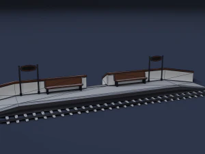 railway stations 3D Model
