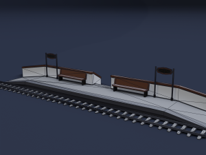 railway stations 3D Модель