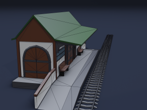 railway stations 3D Модель