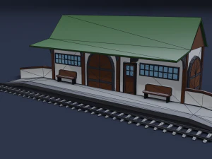 railway stations 3D Model