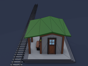 railway stations 3D Модель
