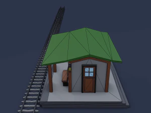 railway stations 3D Model