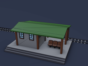railway stations 3D Модель