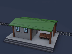 railway stations 3D Model
