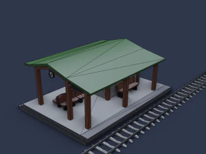 railway stations 3D Model