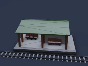 railway stations 3D Model