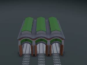 railway workshop 3D Model