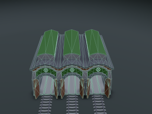 railway workshop 3D Model