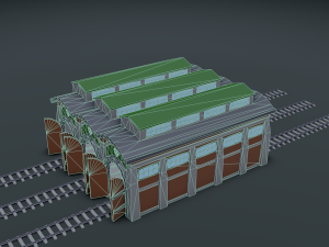 railway workshop 3D Model