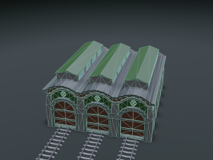 railway workshop 3D Model