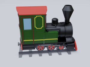 steam locomotive Modelo 3D