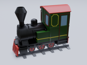 steam locomotive Modelo 3D