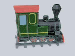 steam locomotive Modelo 3D