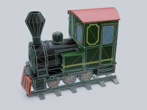 steam locomotive Modelo 3D