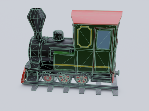 steam locomotive Modelo 3D