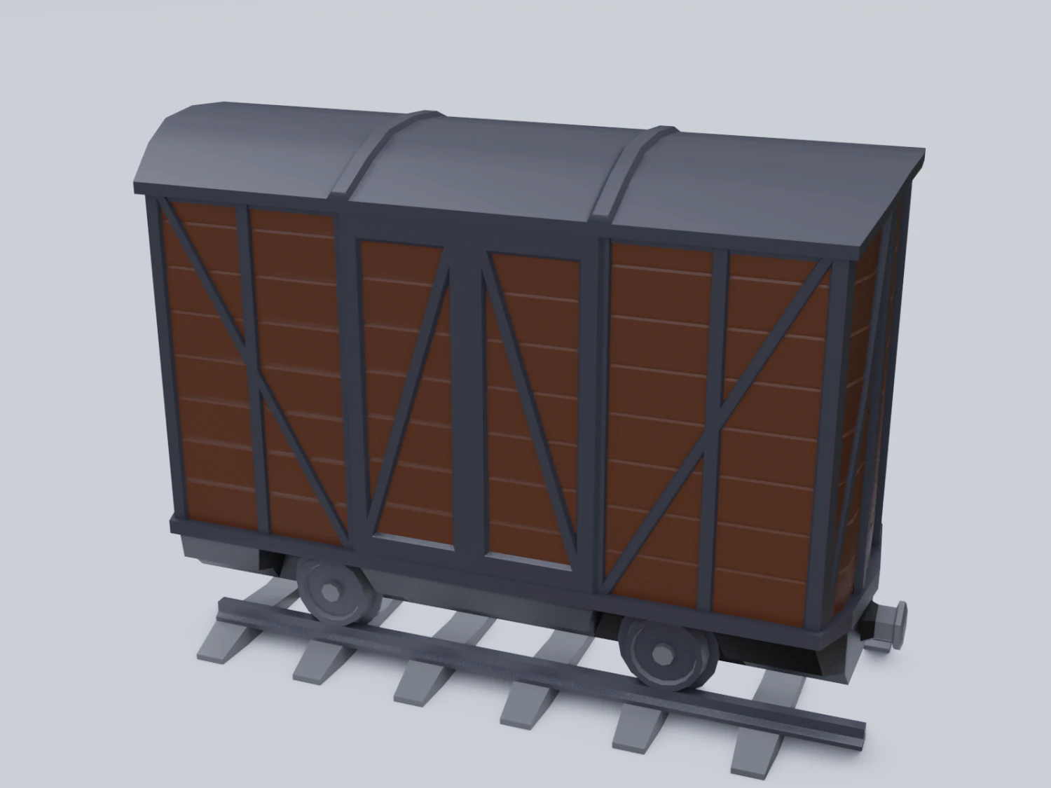 freight wagon 3D Model .c4d .max .obj .3ds .fbx .stl .blend 