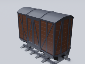 freight wagon Modello 3D