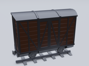 freight wagon Modello 3D