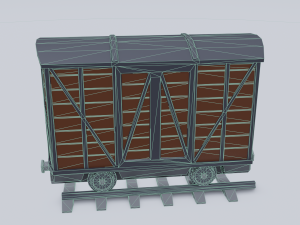 freight wagon Modello 3D