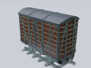 freight wagon Modello 3D