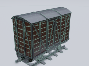 freight wagon Modello 3D