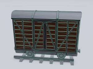 freight wagon Modello 3D