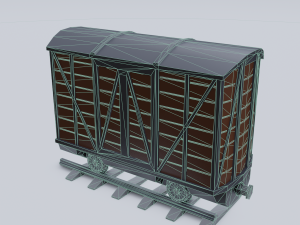 freight wagon Modello 3D